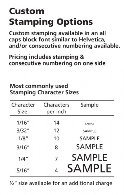 STAMPED OBLONG TAGS 