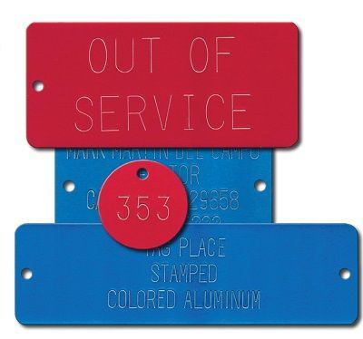 COLORED ALUMINUM ROUND STAMPED TAGS