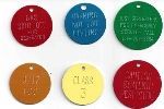 COLORED ALUMINUM ROUND STAMPED TAGS