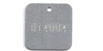 STAMPED SQUARE ALUMINUM VALVE TAGS 1 1/4 inch OR SMALLER