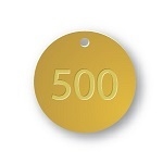 PRE-NUMBERED 1.25 INCH BRASS TAGS sets of 500