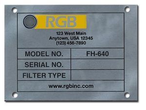 STAINLESS CHEMICAL ETCHED NAMEPLATE 1.5 X 3 .020