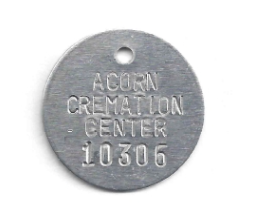 CREMATORY TAGS ALUMINUM 1.25 INCH 