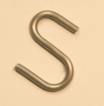 S HOOKS  1  inch PLATED STEEL 