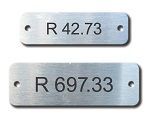 LASER ETCHED STAINLESS RECTANGLE TAGS 3/4 X 2 1/2