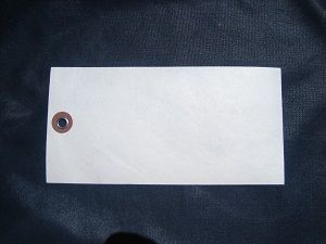 Pre-Wired Tyvek Tags Blank White No. 8 