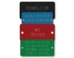STAMPED COLORED ALUMINUM RECTANGLE TAGS 1 x 3