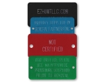 STAMPED COLORED ALUMINUM RECTANGLE TAGS 1.5 x 3