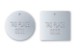 STAMPED ROUND STAINLESS VALVE TAGS  1 1/2 inch or larger