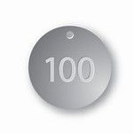 PRE-NUMBERED 0.75 INCH ALUMINUM TAGS  1-100 SMALL NUMBERS