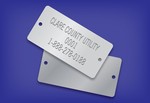STAMPED ALUMINUM RECTANGLE TAGS 1 7/8 x 4 