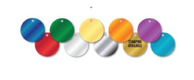 COLORED ALUMINUM TAGS 1.5 ROUND 