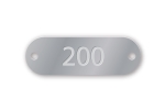 STAMPED OBLONG ALUMINUM TAGS  1/2 X 1 3/4