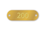 STAMPED OBLONG BRASS TAGS  1 /2 X 1 3/4