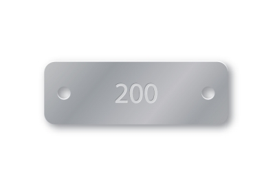 PRE-NUMBERED 1X3 ALUMINUM TAGS 1-200