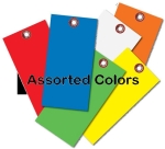 Blank Tyvek Tags Assorted Colors  No. 8 Size  1/4 eyelet