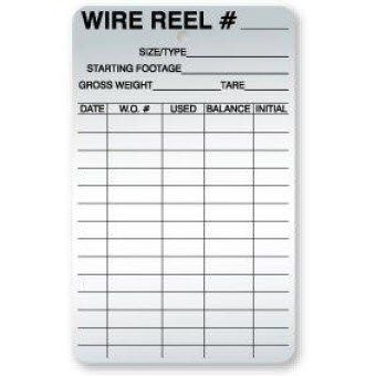 WIRE REEL TAGS SELF ADHESIVE ALUMINUM LABELS 