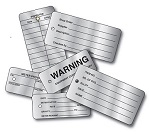 Imprinted 3 x 5 Write-On Tag