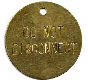 DO NOT DISCONNECT TAGS  BRASS 1 1/4 INCH 