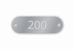 PRENUMBERED STAINLESS OBLONG TAGS 1/2 X 1 3/4