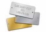 STAMPED RECTANGLE ALUMINUM TAGS 3 X 5