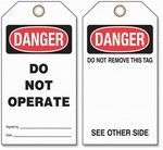 Lockout Tags -  Danger Do Not Operate Cardstock