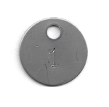 PRE-NUMBERED 1.25 INCH STAINLESS TAGS LARGE HOLE